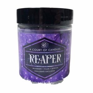 OwlCrate Reaper Soy Candle Plum Spruce Mulberry